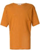 Lemaire Chest Pocket Perforated T-shirt - Orange