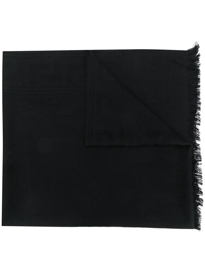 Versace Barocco Pattern Scarf - Black
