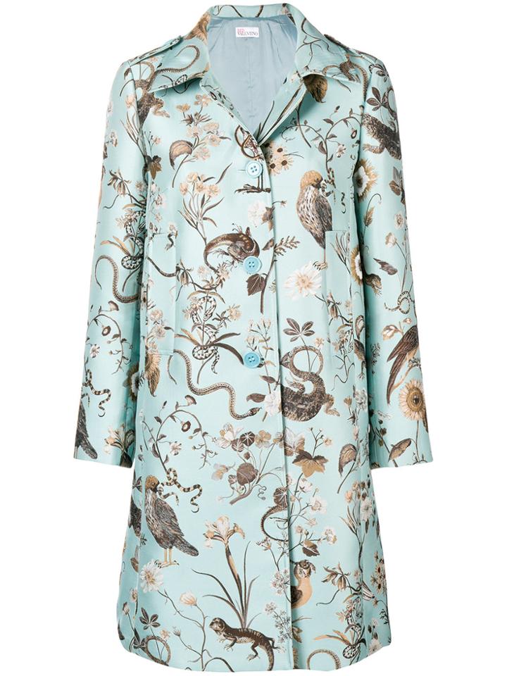 Red Valentino Printed Coat - Blue