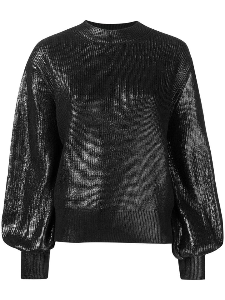 Msgm Maglia Shiny Jumper - Black