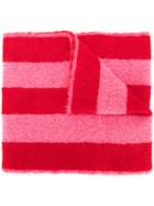 Msgm Star Embroidered Scarf - Pink & Purple