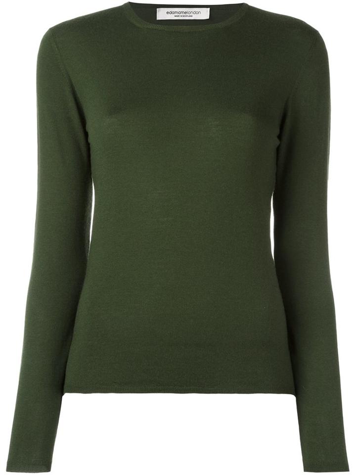 Edamame London 'michelle' Jumper, Women's, Size: 2, Green, Virgin Wool