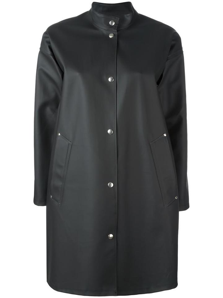 Stutterheim Single Breasted Coat, Women's, Size: Xs, Black, Cotton/polyester
