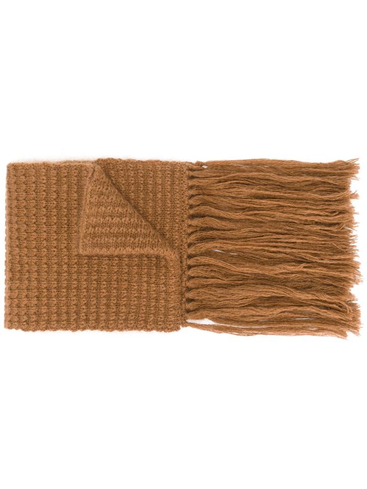 Stella Mccartney Fringe-trimmed Scarf - Brown