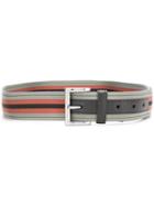 Prada Striped Woven Belt - Grey