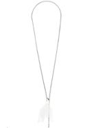 Ann Demeulemeester Blanche Peacock Feather Long Necklace - Metallic