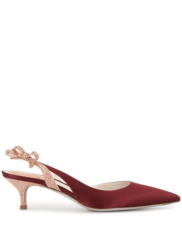 René Caovilla Fiocchina Sling-back Pumps - Red