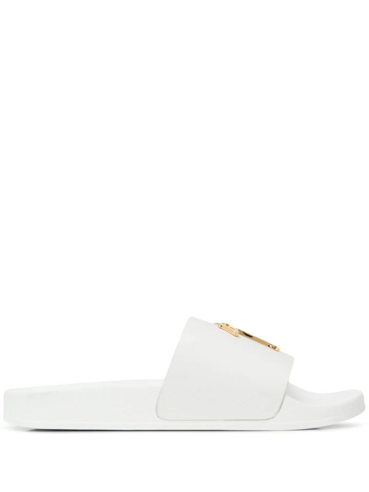 Giuseppe Zanotti Logo Plaque Slides - White