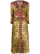 Etro Leopard-print Midi Dress - Brown