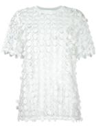 Carven - Lace Detail Blouse - Women - Polyester - 38, White, Polyester