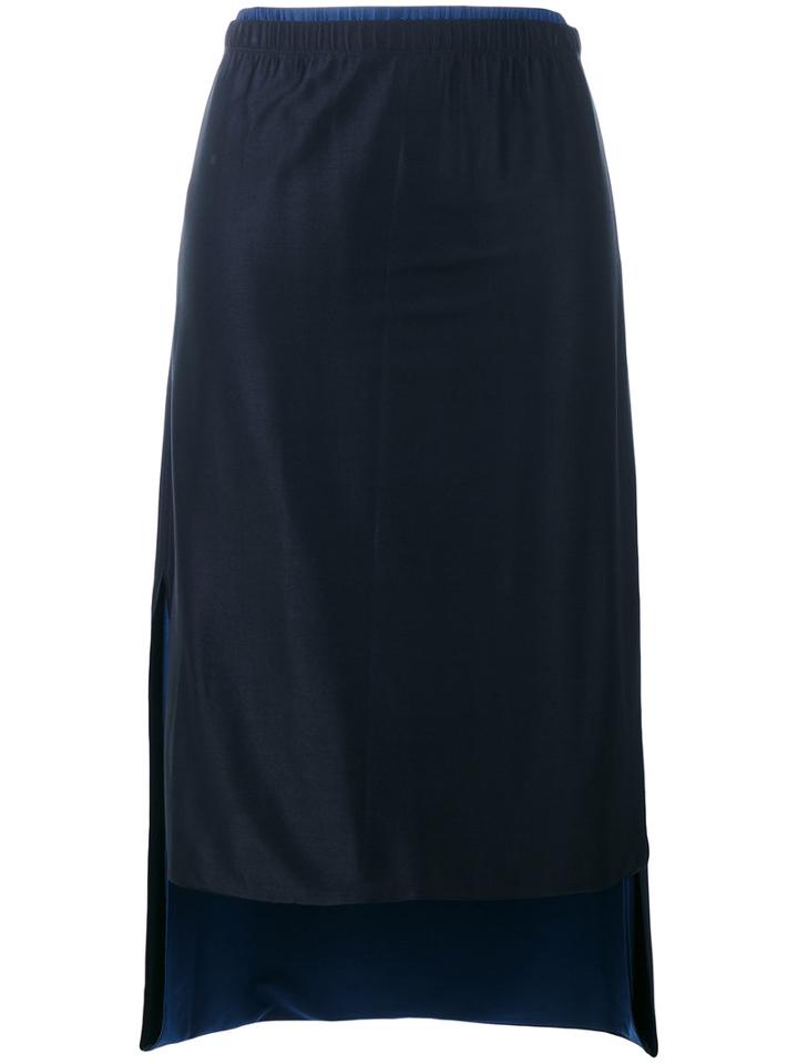 Dkny - Pull On Skirt - Women - Spandex/elastane/viscose - S, Women's, Blue, Spandex/elastane/viscose