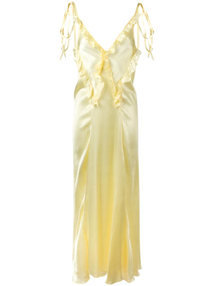 Attico Ruffled Maxi Dress - Yellow & Orange
