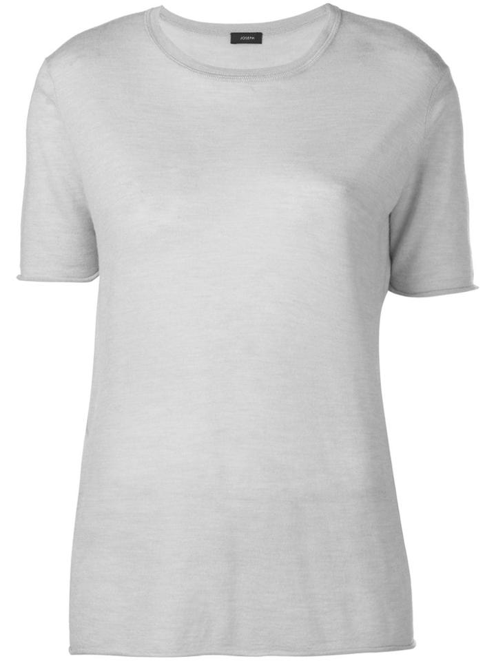 Joseph Knitted Drape T-shirt - Grey