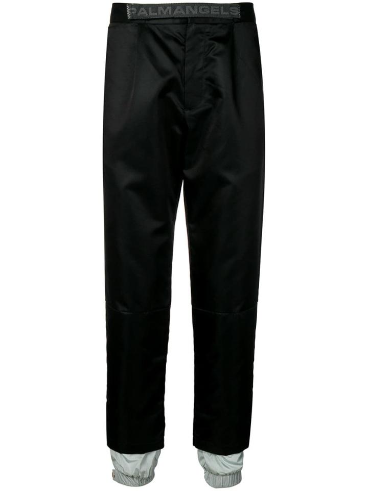 Palm Angels Elasticated Waist Trousers - Black