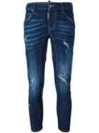 Dsquared2 'tidy Biker' Jeans, Women's, Size: 38, Blue, Cotton/spandex/elastane/polyester