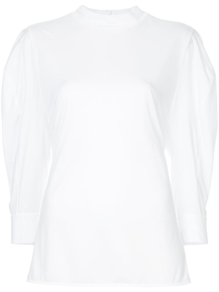 Astraet Tie Back Jersey Top - White
