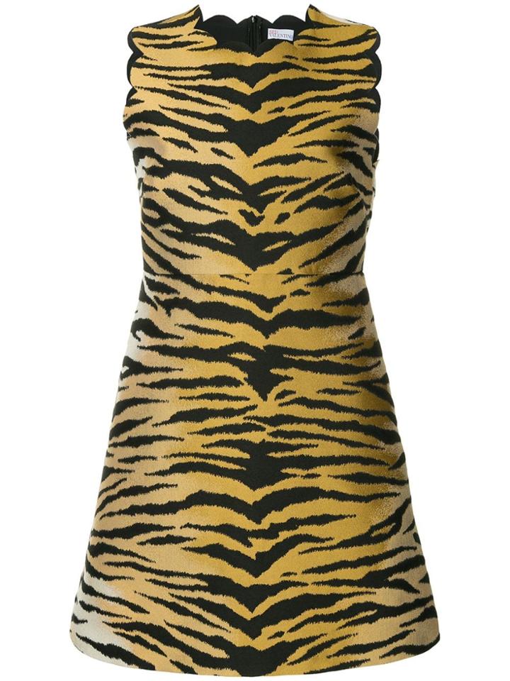 Red Valentino Tiger Stripe Mini Dress - Nude & Neutrals
