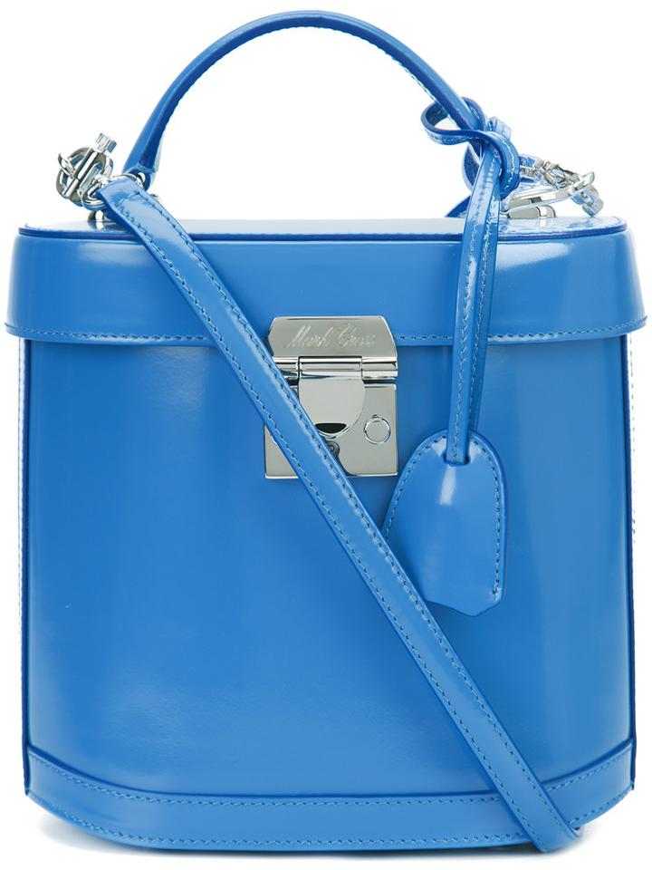 Mark Cross - Removable Strap Structured Tote - Women - Leather - One Size, Blue, Leather