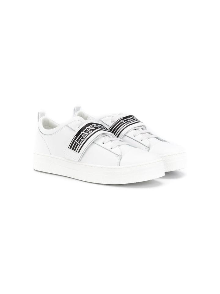 Lanvin Enfant Teen Logo Band Sneakers - White