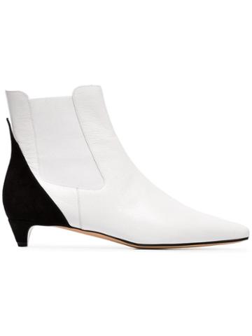 Givenchy White Gv3 Two Tone Chelsea Boots