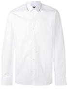 Lanvin Piped Collar Shirt, Men's, Size: 44, White, Cotton