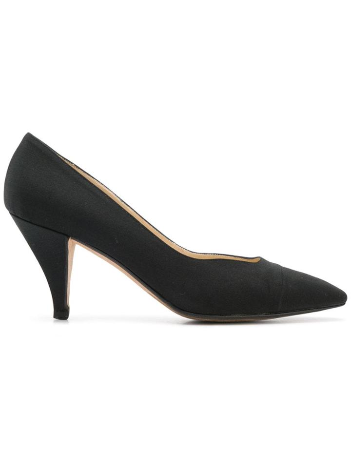 Prada Vintage Square Toe Pumps - Black
