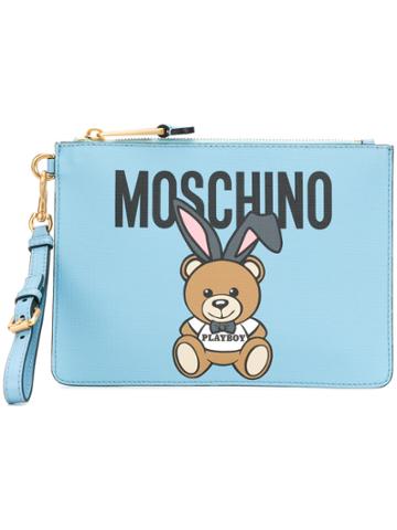 Moschino Teddy Playboy Clutch - Blue