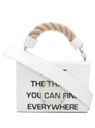 Roberto Di Stefano Logo Plaque Tote - White