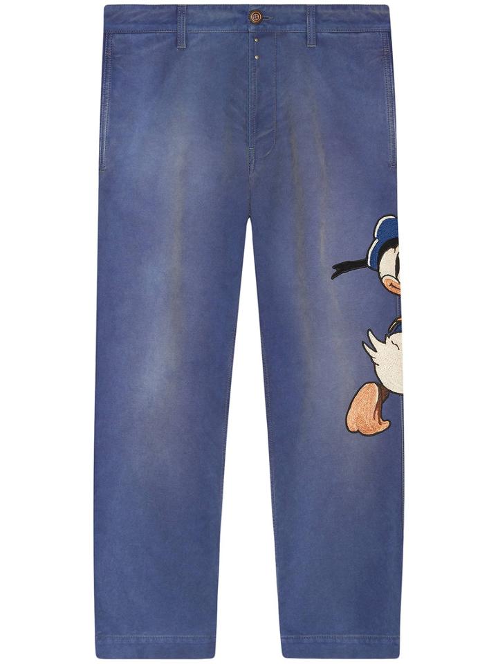 Gucci - Denim Pant With Embroideries - Men - Cotton/spandex/elastane - 40, Blue, Cotton/spandex/elastane
