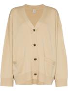 Toteme Vinci Merino Wool Cardigan - Neutrals