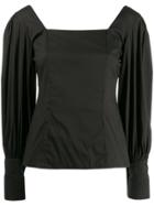 Federica Tosi Blouson-sleeve Top - Black