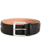 Etro Buckled Belt, Men's, Size: 95, Black, Leather