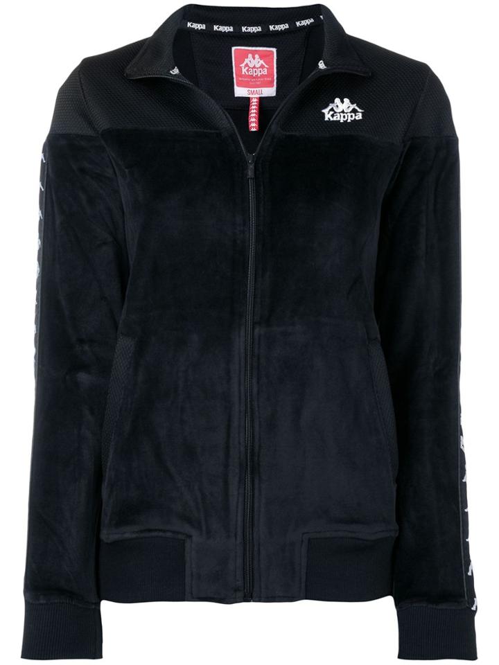 Kappa Logo Embroidered Sports Jacket - Black
