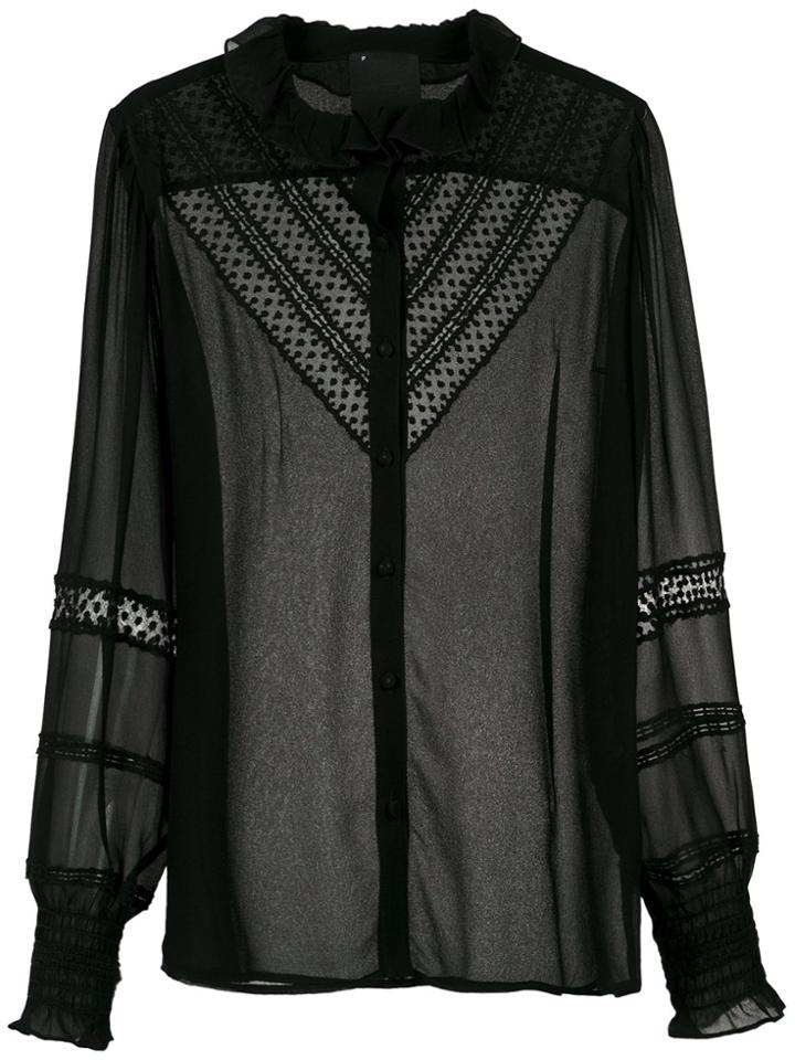 Andrea Bogosian Lace Inserts Shirt - Black