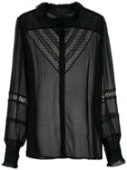 Andrea Bogosian Lace Inserts Shirt - Black