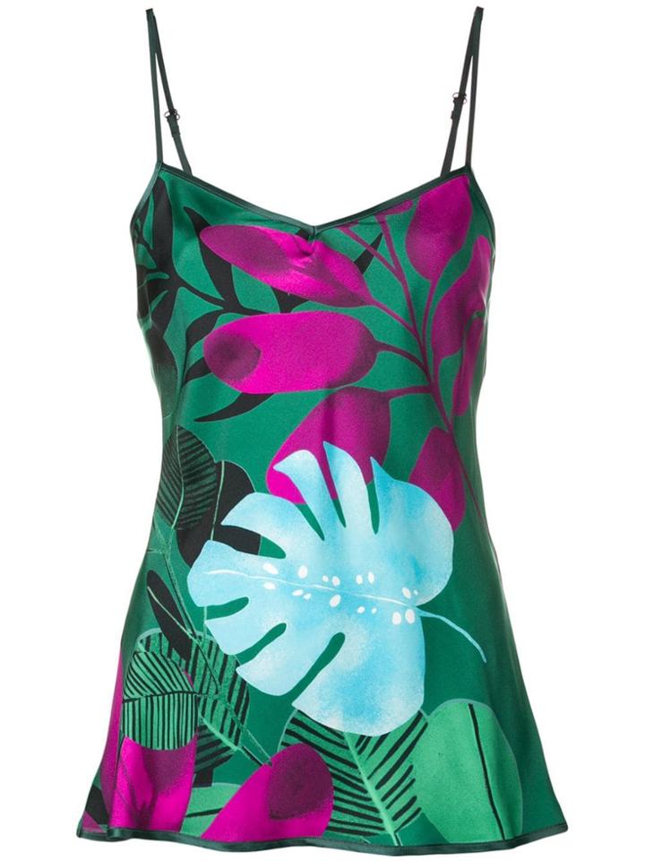 F.r.s For Restless Sleepers Printed Spaghetti Strap Top - Green