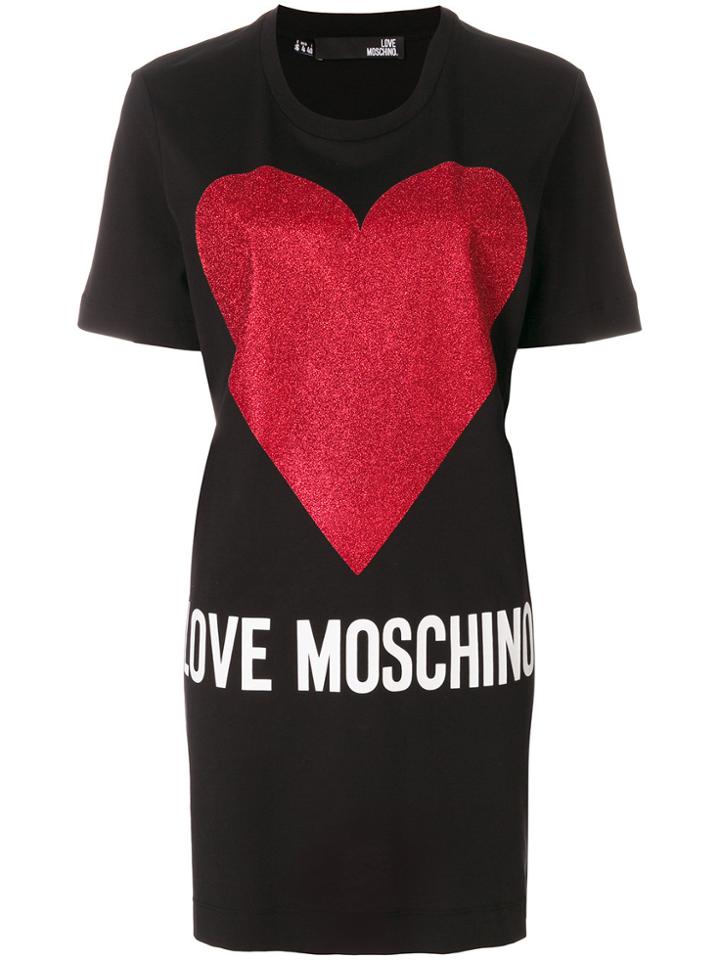 Love Moschino Logo T-shirt Dress - Black