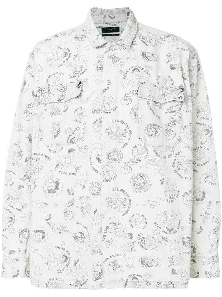 All Saints Printed Shirt - Grey