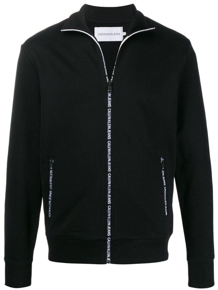 Calvin Klein Jeans Logo Trim Cardigan - Black