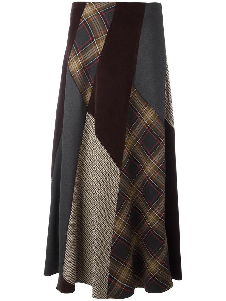 P.a.r.o.s.h. 'patch' Long Skirt, Women's, Spandex/elastane/virgin Wool