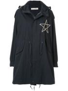 Tu Es Mon Trésor Star-embellished Parka Coat - Blue