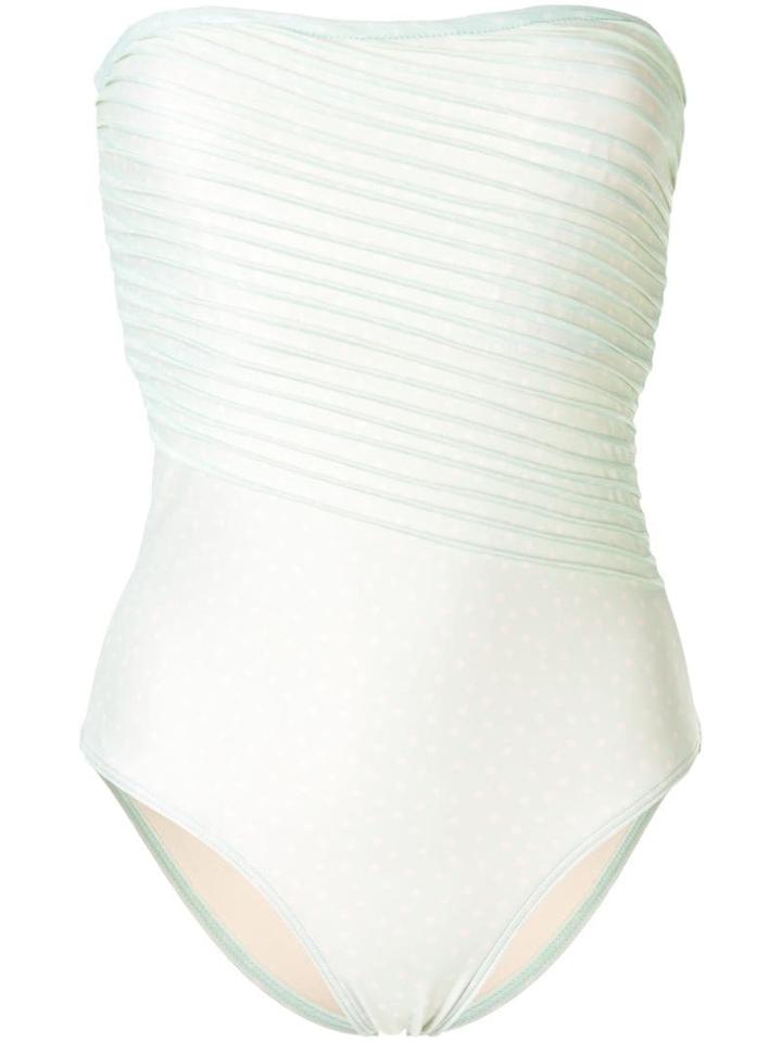 Peony Strapless Swimsuit - Green