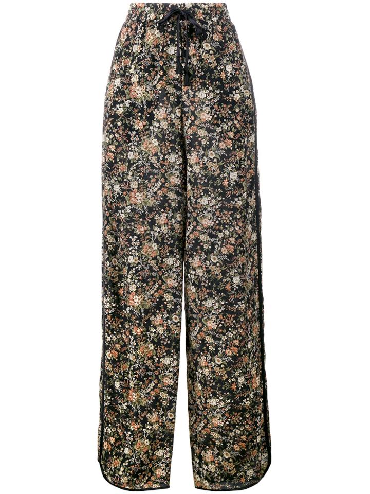 Adam Lippes Floral Print Pyjama Trousers - Multicolour