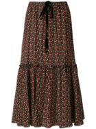 A.p.c. Tiered Cherry Print Skirt