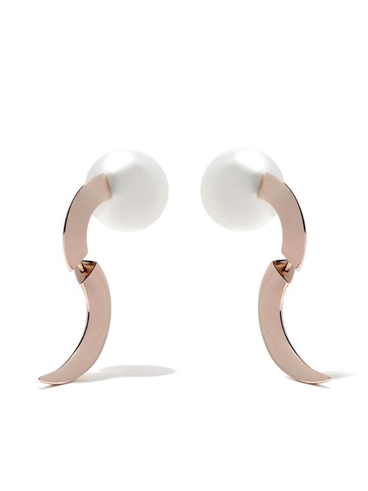 Tasaki 18kt Rose Gold Buoy Earrings - Sakura Gold