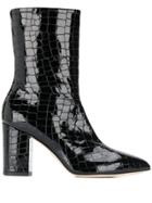 Paris Texas Calf Length Boots - Black