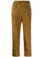 Mes Demoiselles Snakeskin Print Fitted Trousers - Yellow