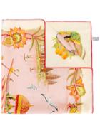 Salvatore Ferragamo - Sea Voyage Scarf - Women - Silk - One Size, Pink/purple, Silk