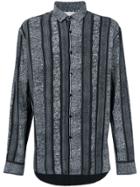 Saint Laurent Striped Design Shirt - Black