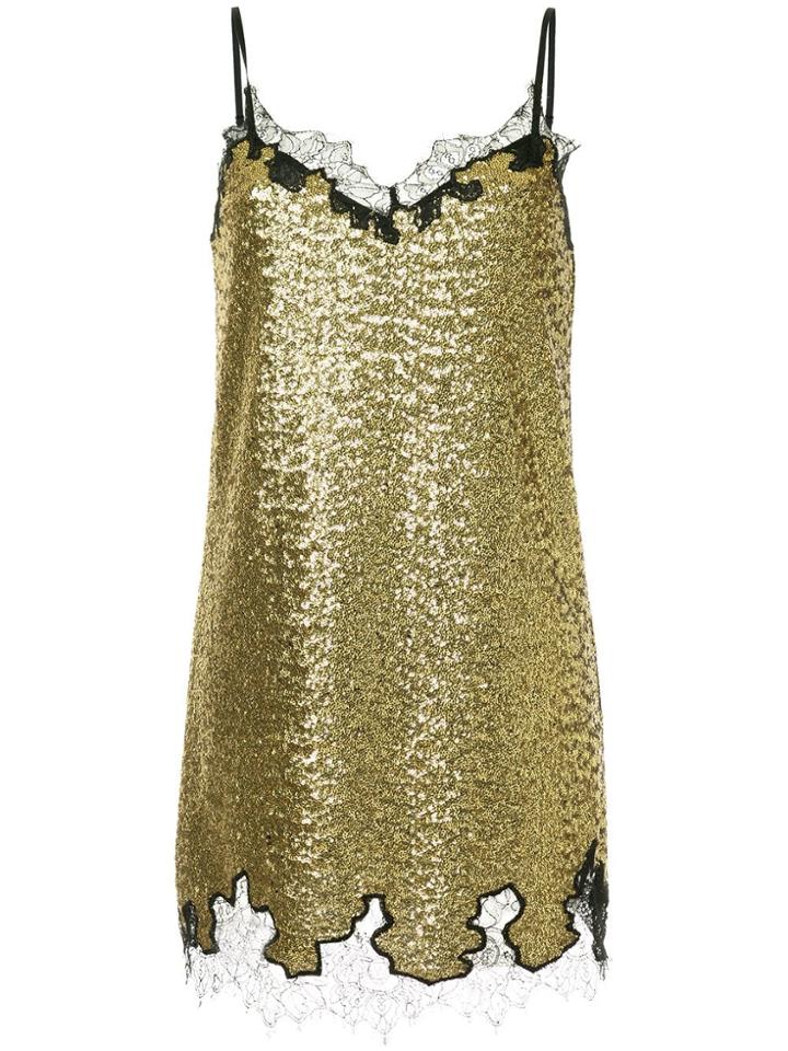 Robert Rodriguez Sequin Lingerie Dress - Yellow